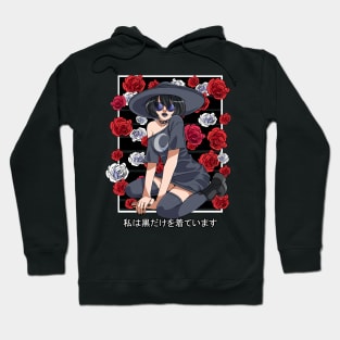 Goth Girl Witch Roses Halloween Sorcery Witchcraft Hoodie